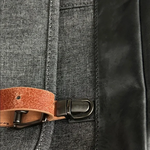 EUC Fossil Gray and Tan Messenger Bag holds laptop. - Picture 7 of 16